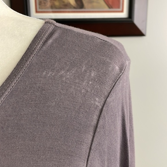 Soft Surroundings Purple Plum Lightweight Long Sleeve Tunic Tshirt Medium Petite - Picture 2 of 7